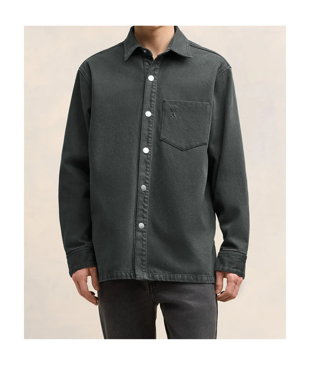 Long-Sleeved Button-Up Jacket