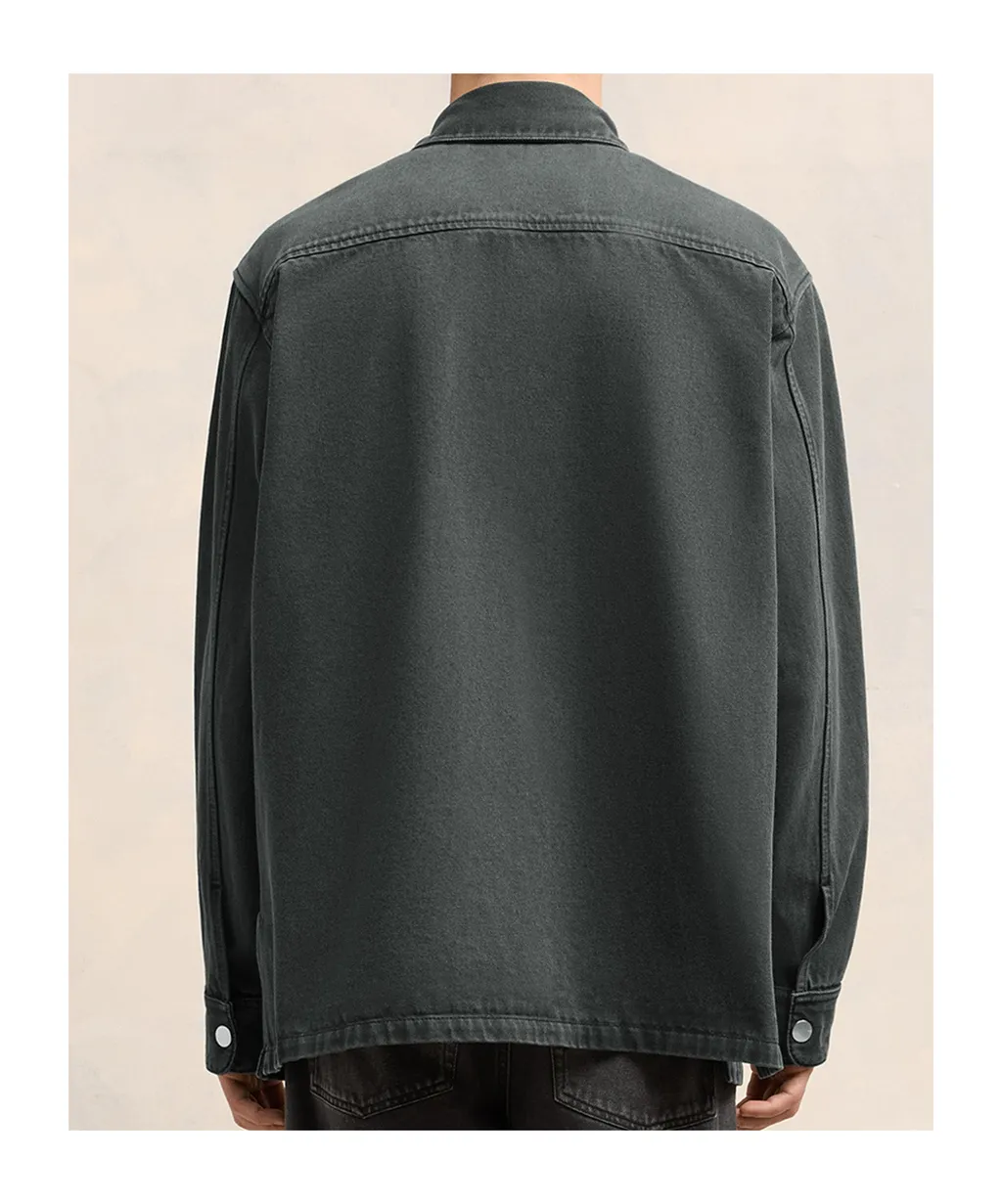 Long-Sleeved Button-Up Jacket