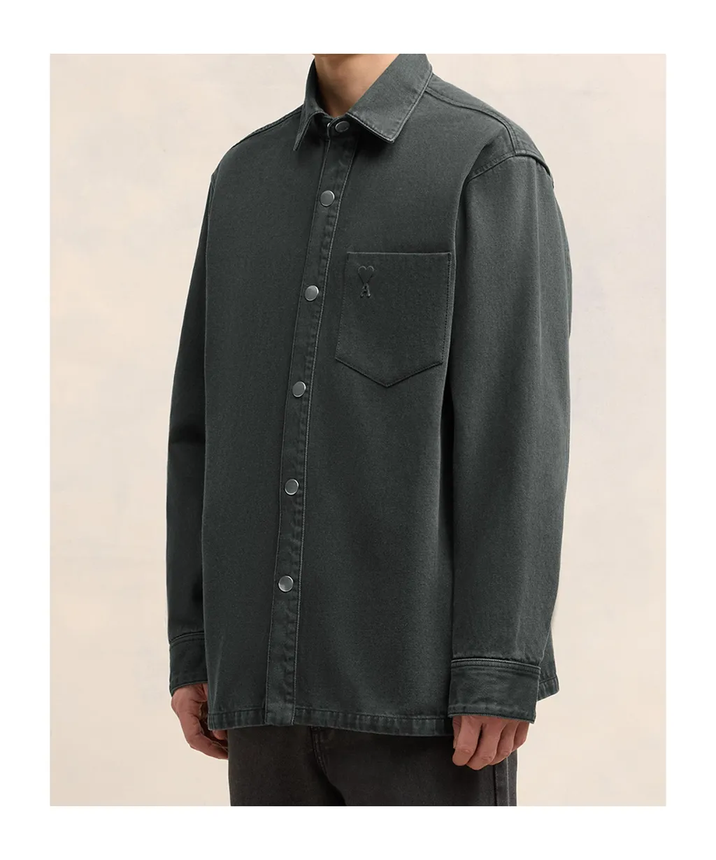 Long-Sleeved Button-Up Jacket