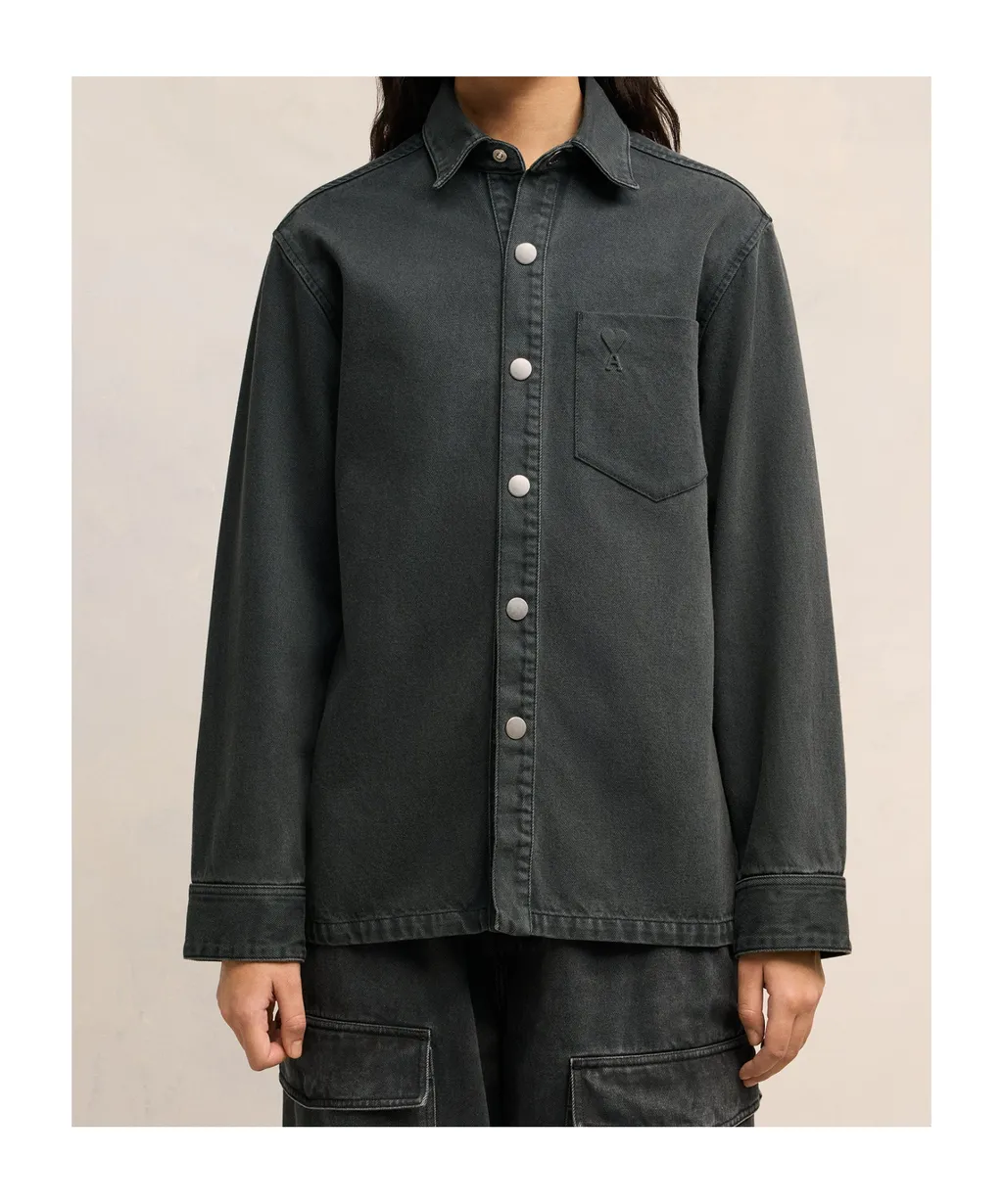 Long-Sleeved Button-Up Jacket