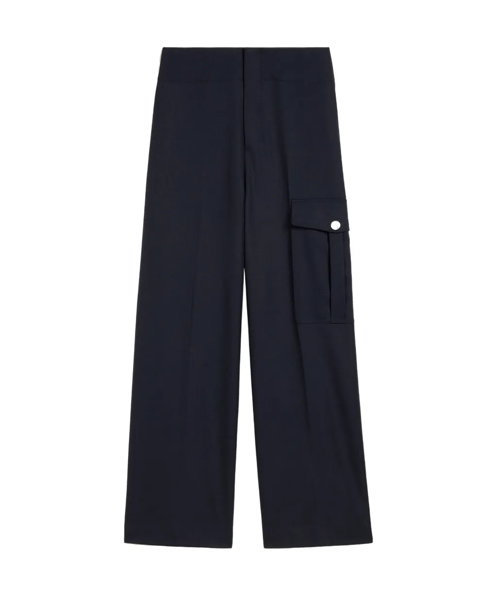 Wool Gabardine Casual Pants