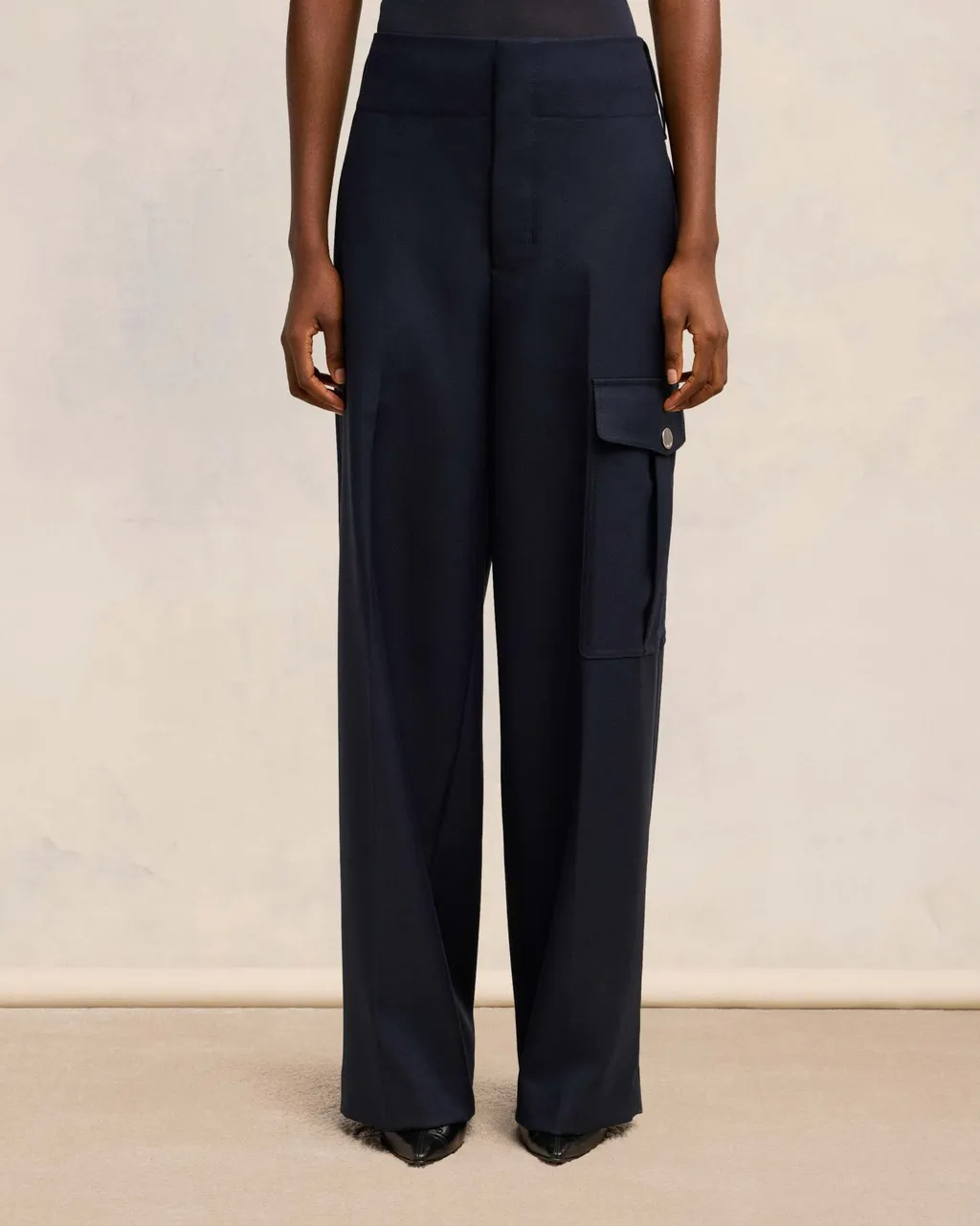 Wool Gabardine Casual Pants