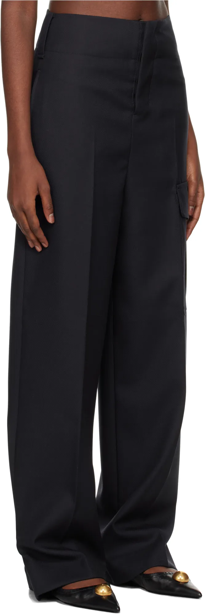 Wool Gabardine Casual Pants