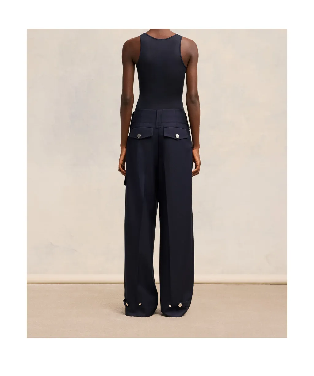 Wool Gabardine Casual Pants