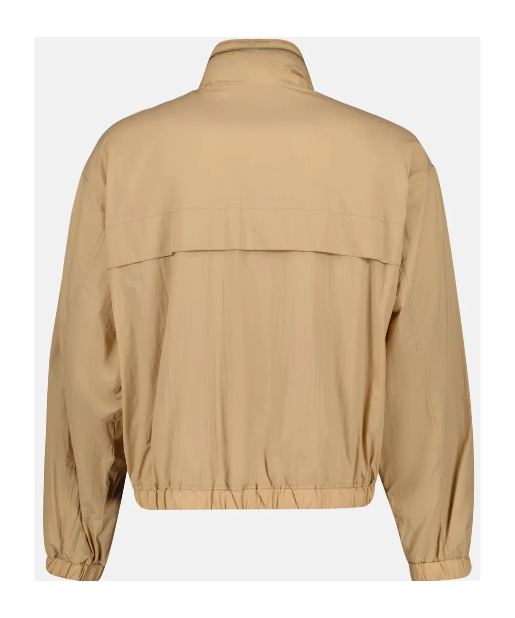 Logo Printed Zipped Bomber Jacket