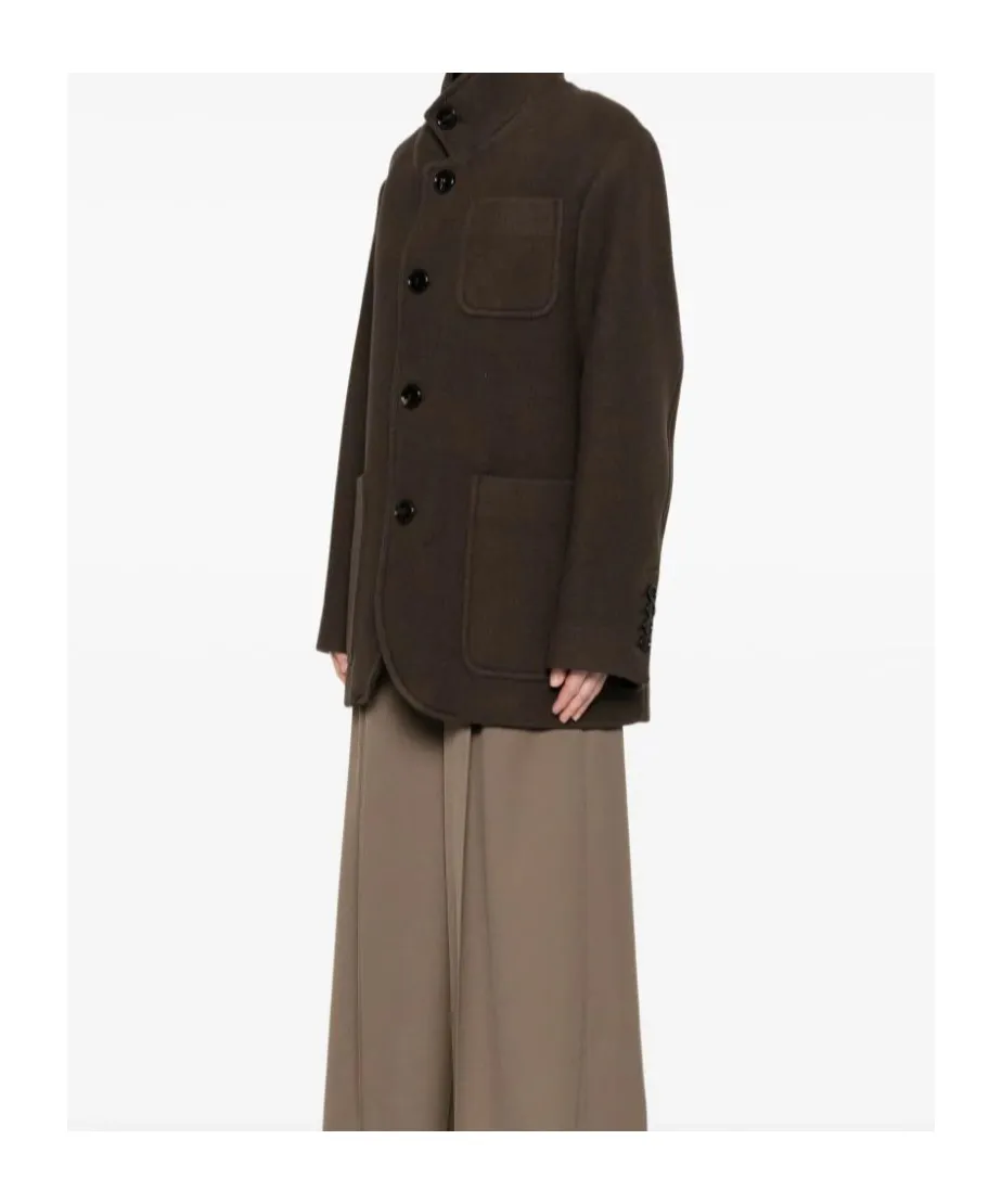 Single-Breasted Oversized Coat