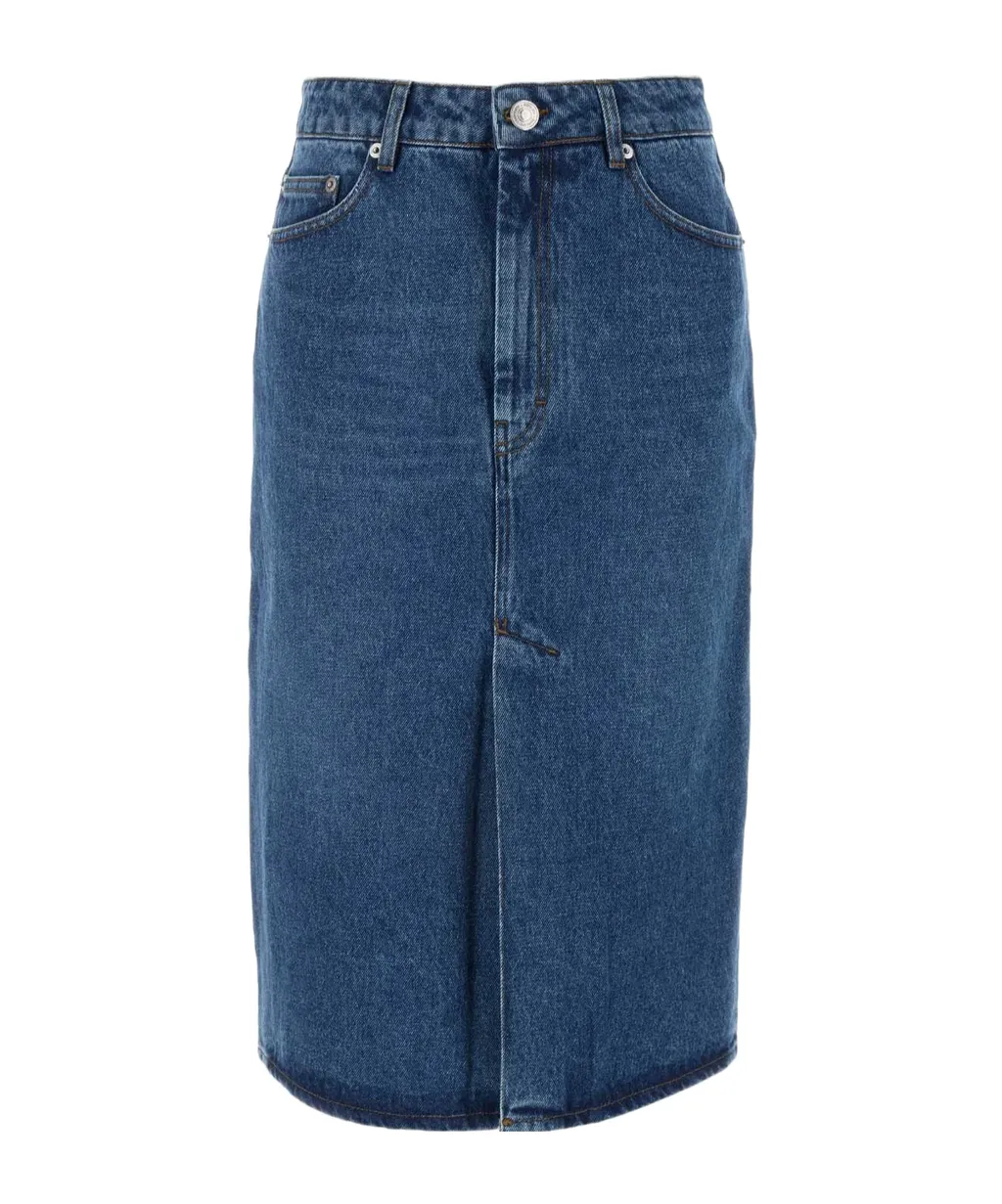 Falda Denim Midi Skirt