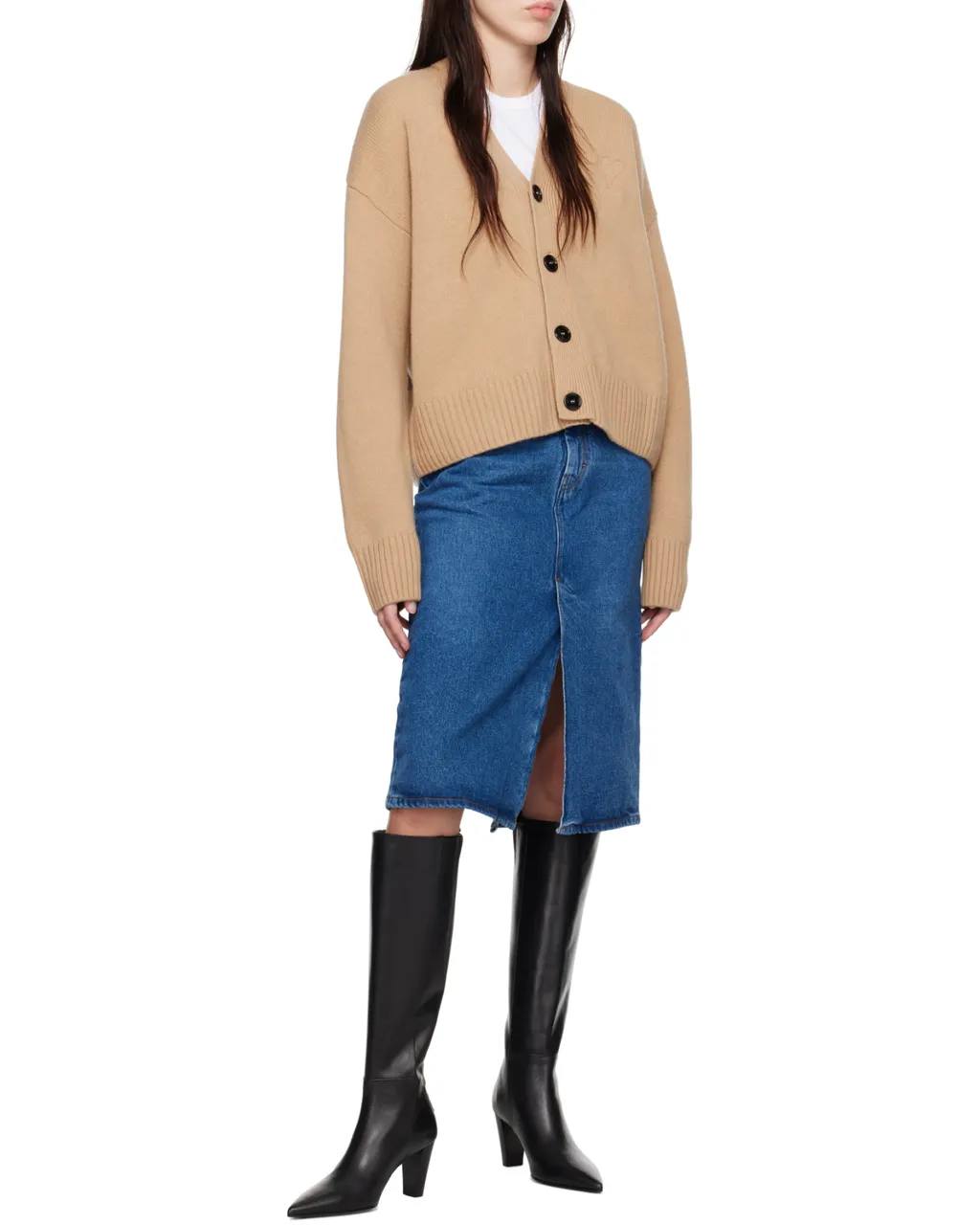 Falda Denim Midi Skirt
