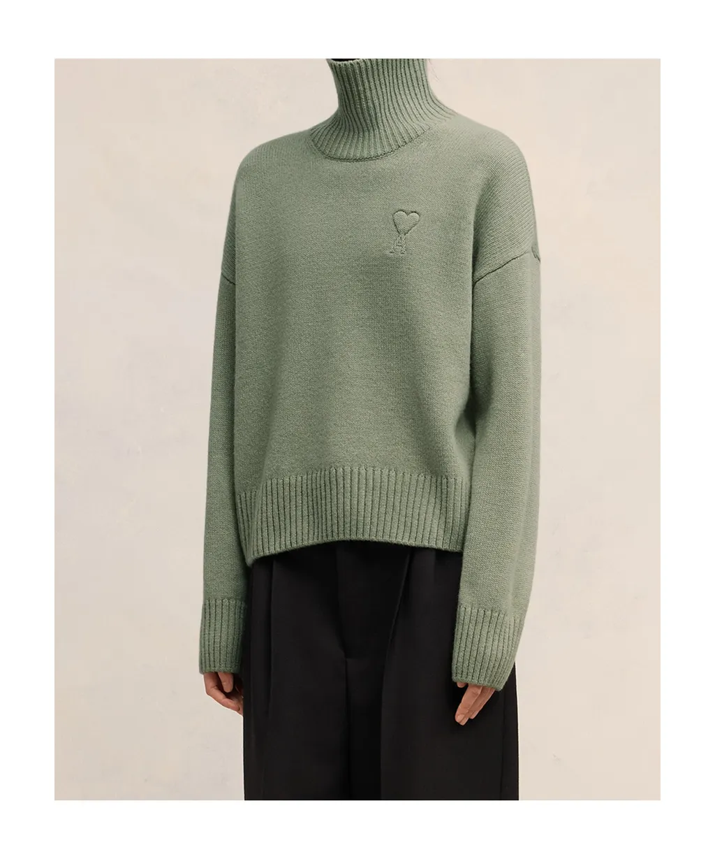 Logo Embroidered Turtleneck Jumper