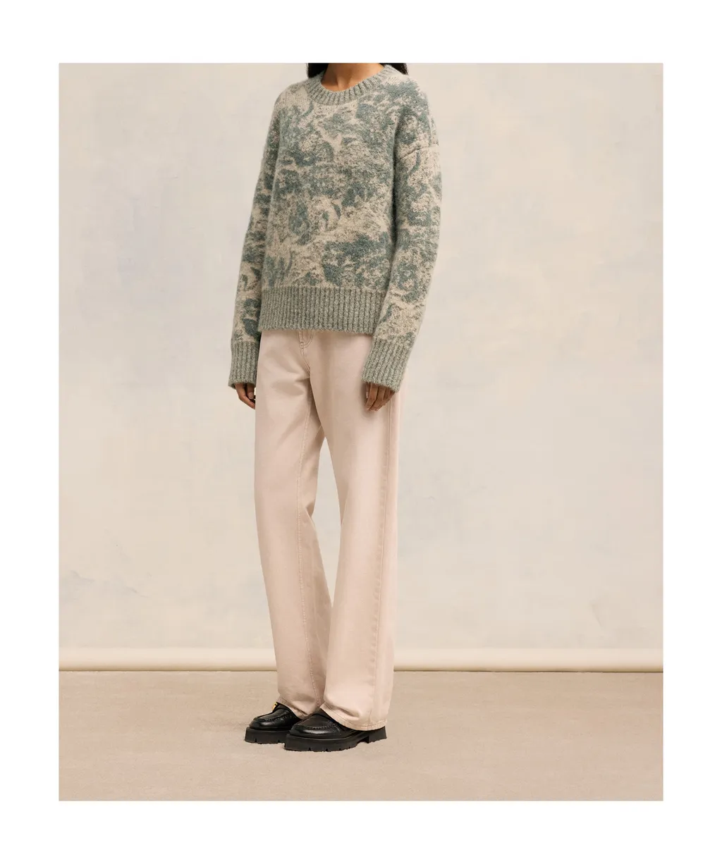 Jacquard Crewneck Knitted Jumper