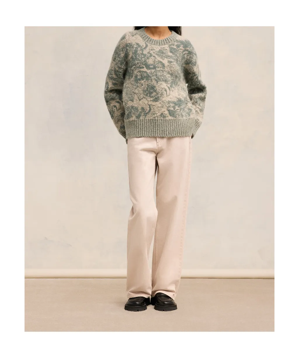 Jacquard Crewneck Knitted Jumper
