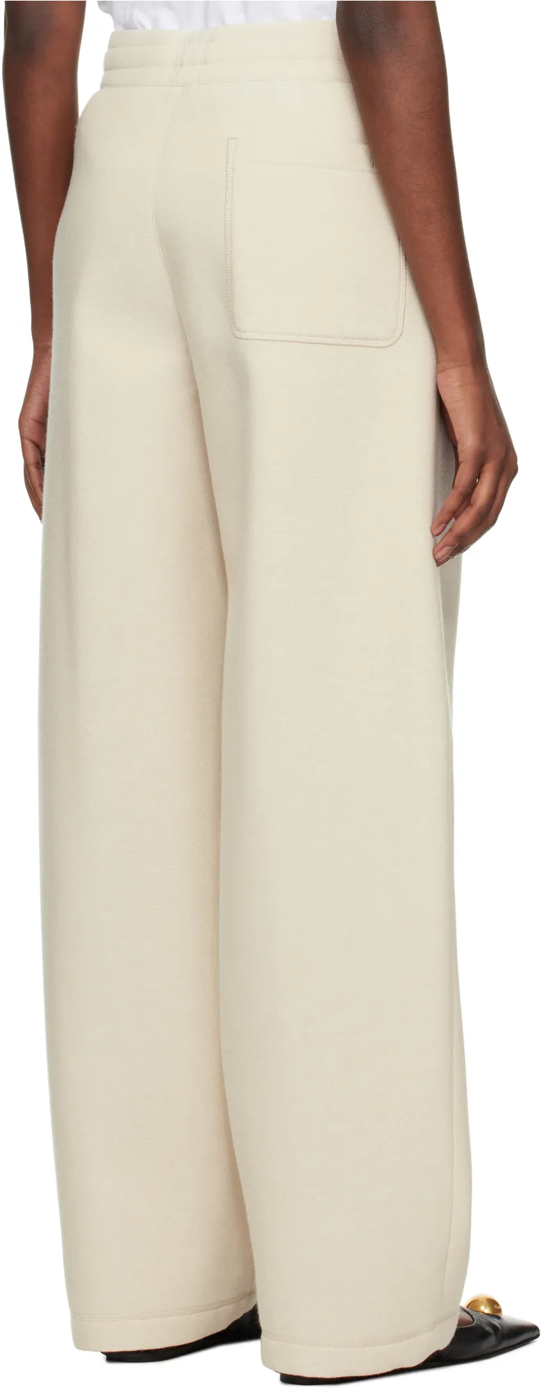 High-Waist Elasticated Waistband Pleated Trousers