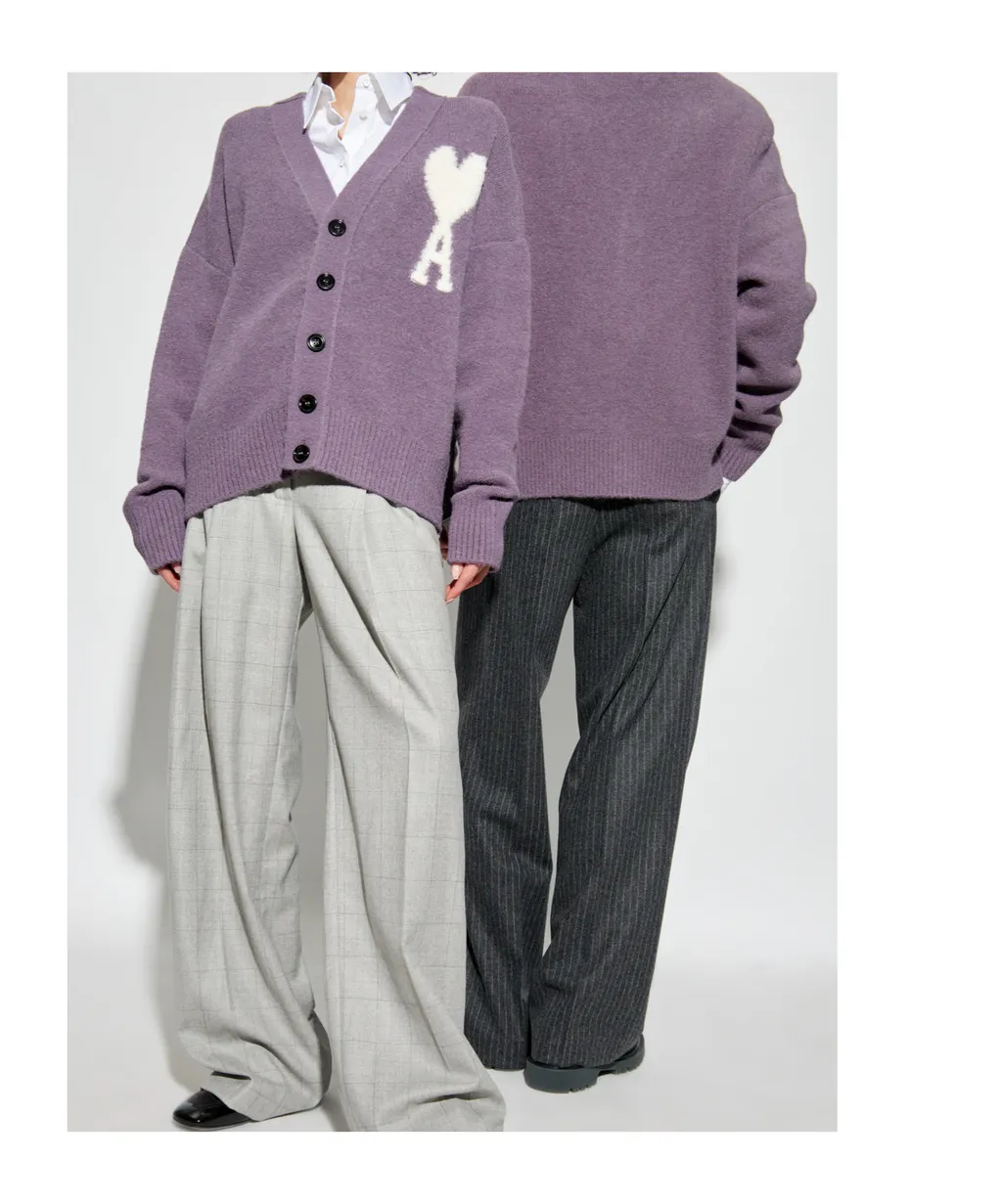 Ami De Coeur V-Neck Knitted Cardigan