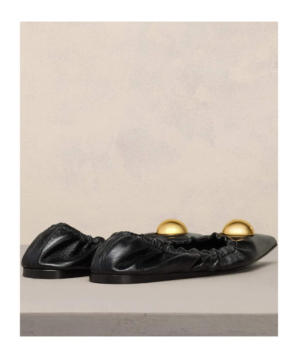 Embellished Pointed Toe Ballerinas