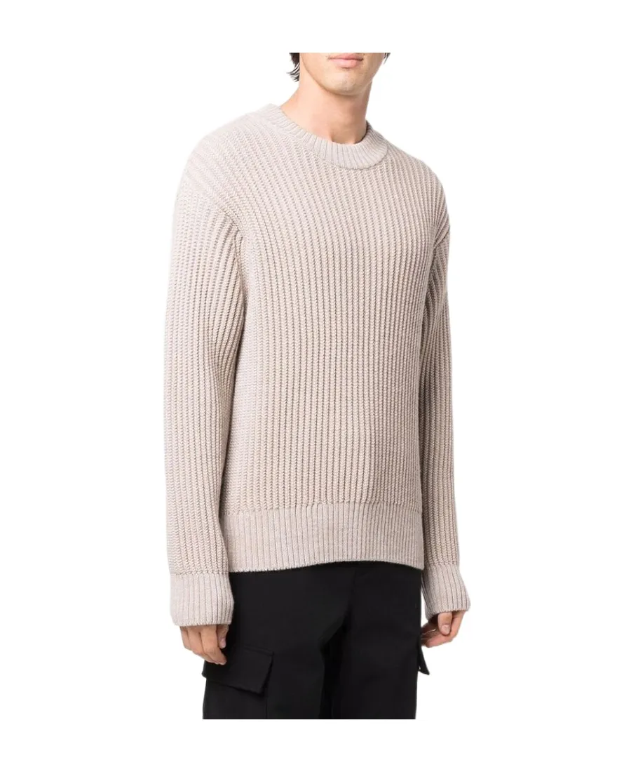 Ribbed-Knit Crew-Neck Jumper