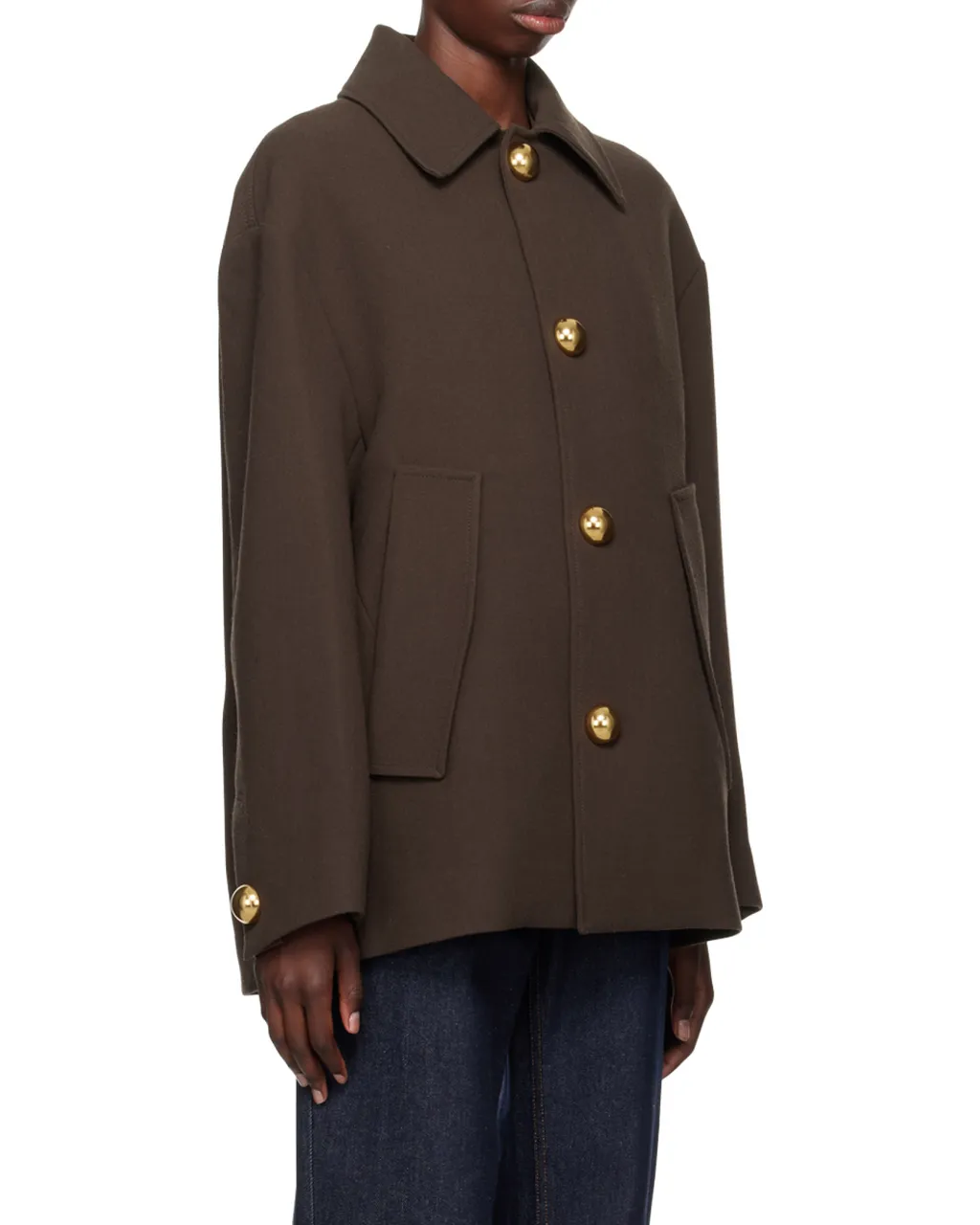 Long Sleeved Straight Hem Jacket