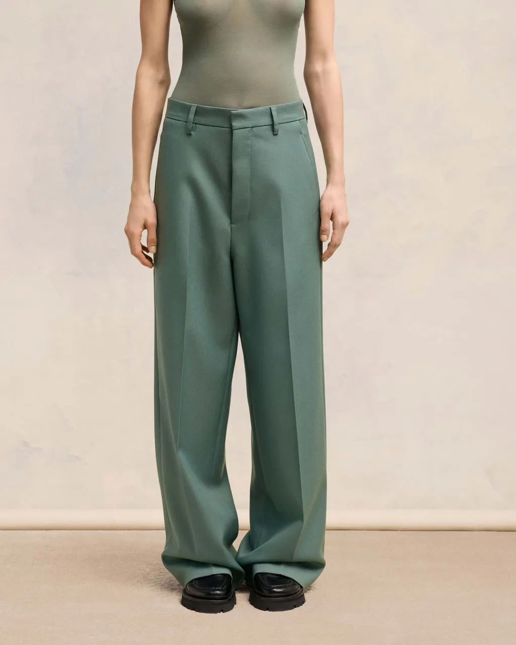Belt-Loop Casual Pants