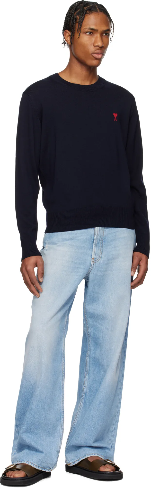 Ami De Coeur Logo Embroidered Knitted Jumper