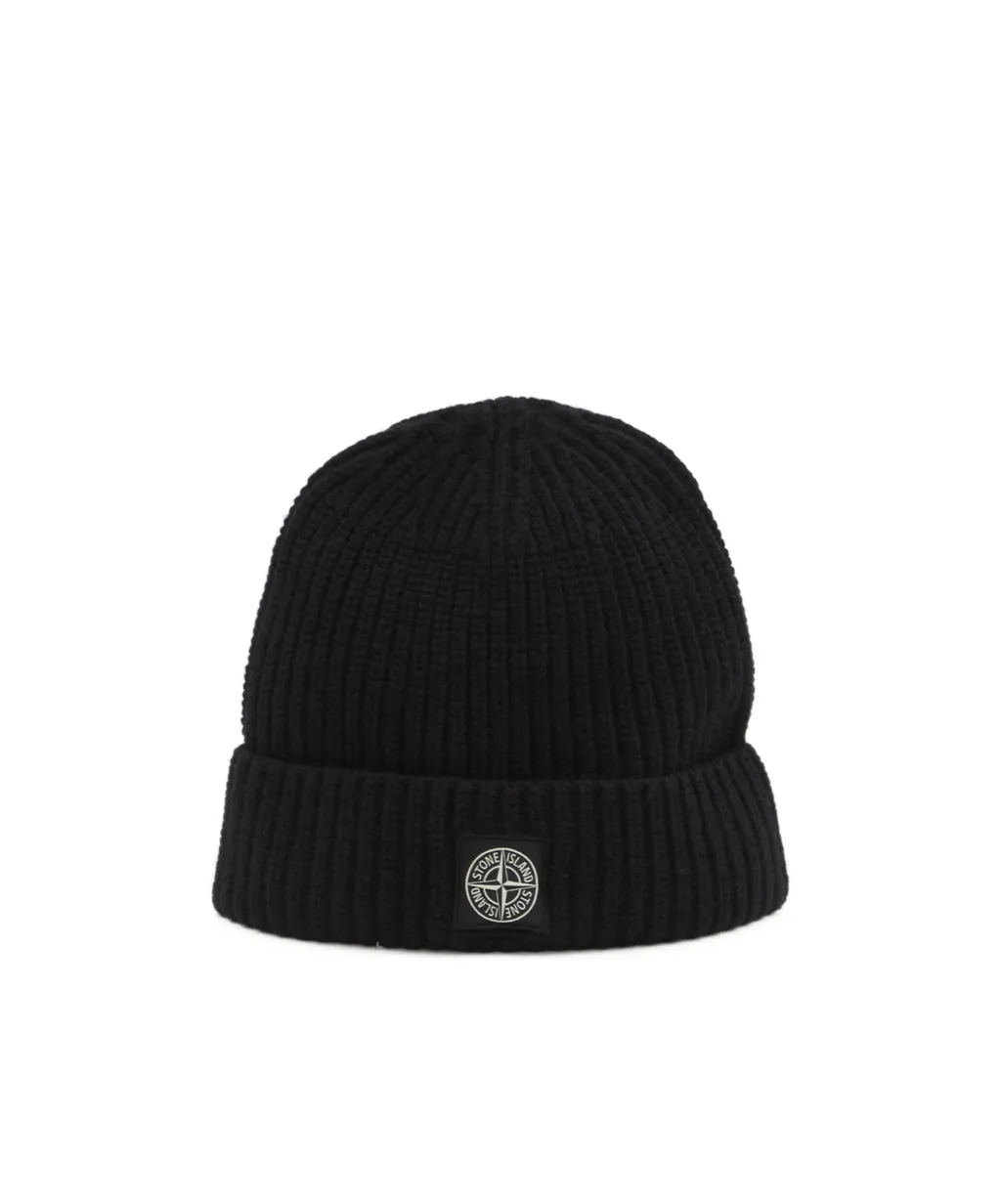 Ribbed-Knit Logo Beanie
