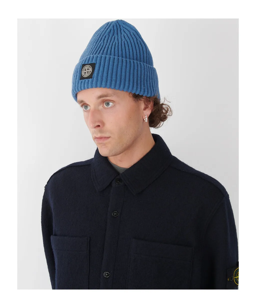 Rib Wool Logo Beanie