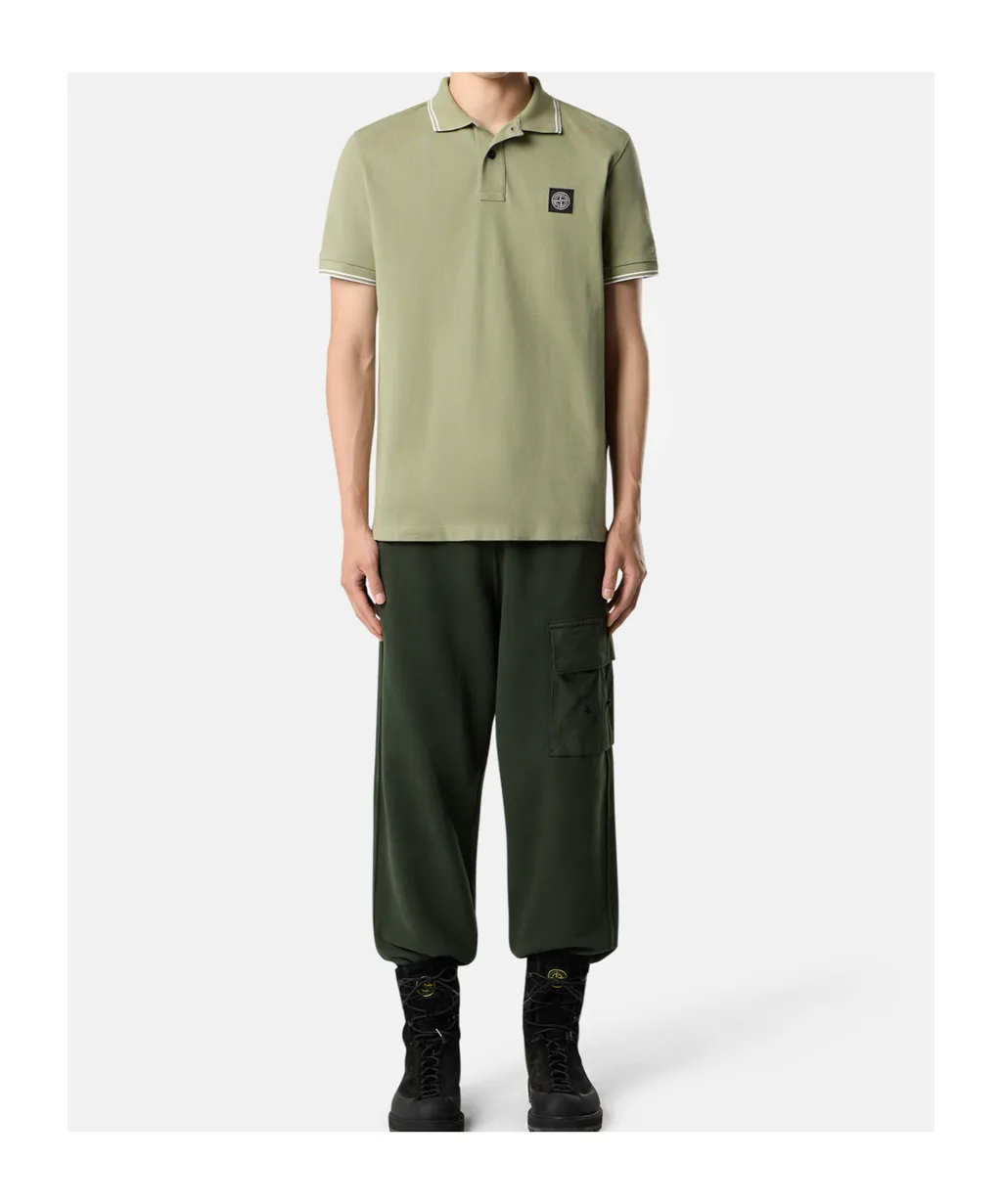 Logo-Patch Tipped Polo Shirt
