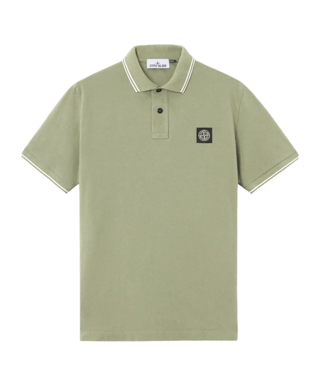 Logo-Patch Tipped Polo Shirt