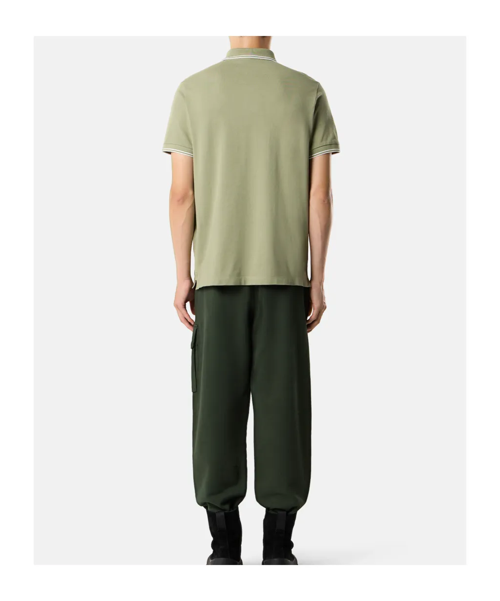 Logo-Patch Tipped Polo Shirt