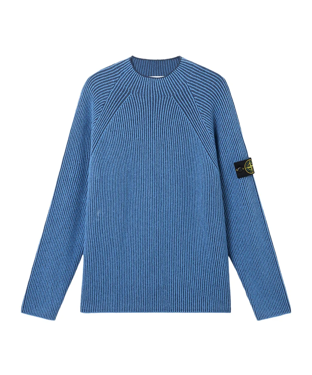 Ribbed Crew-Neck Sweater