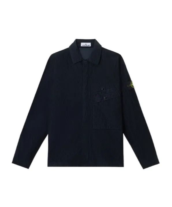 Comfort-Fit Overshirt With Chest Pocket And Two-Way Zip