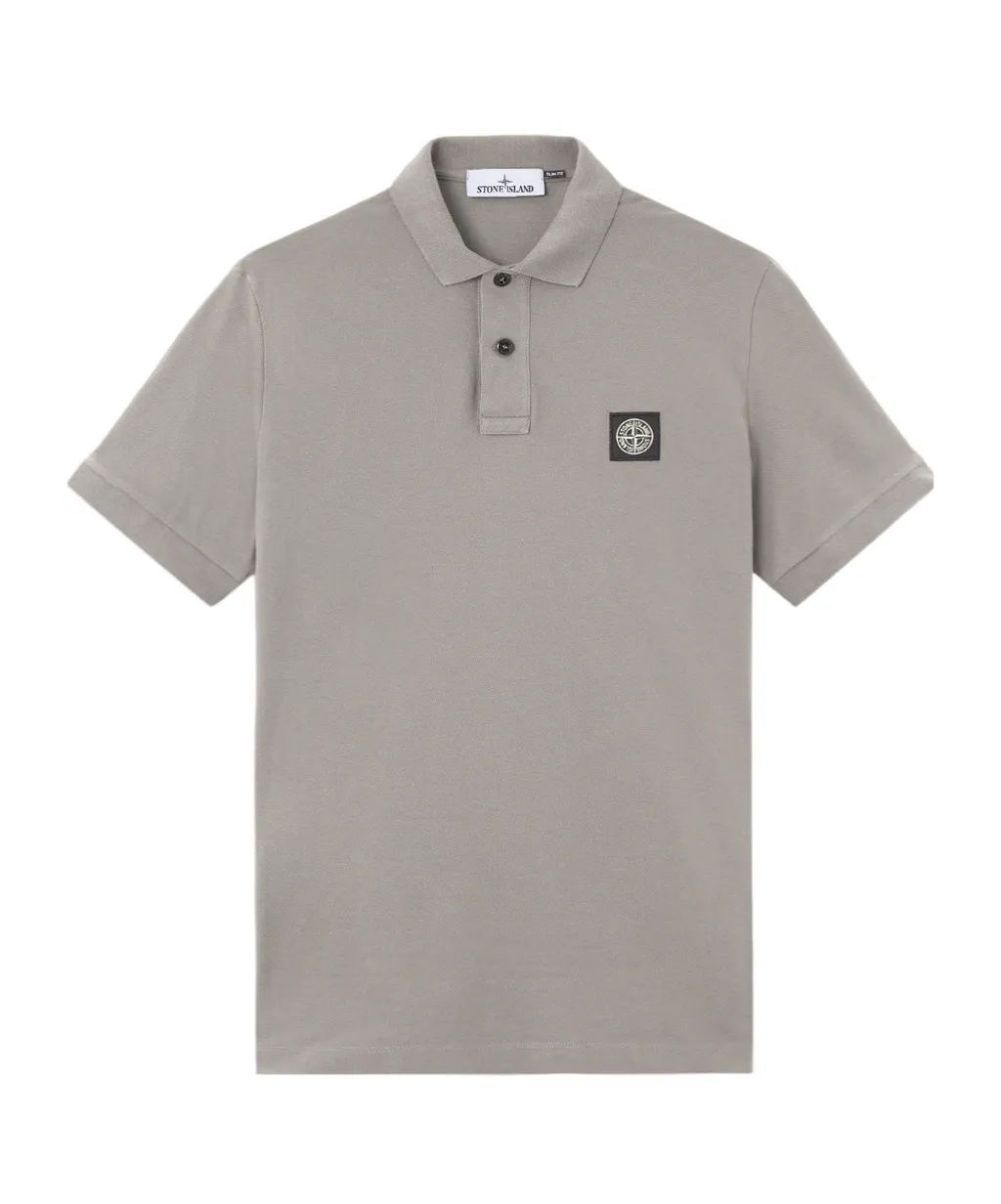 Slim-Fit Short-Sleeve Polo Shirt With Compass Patch