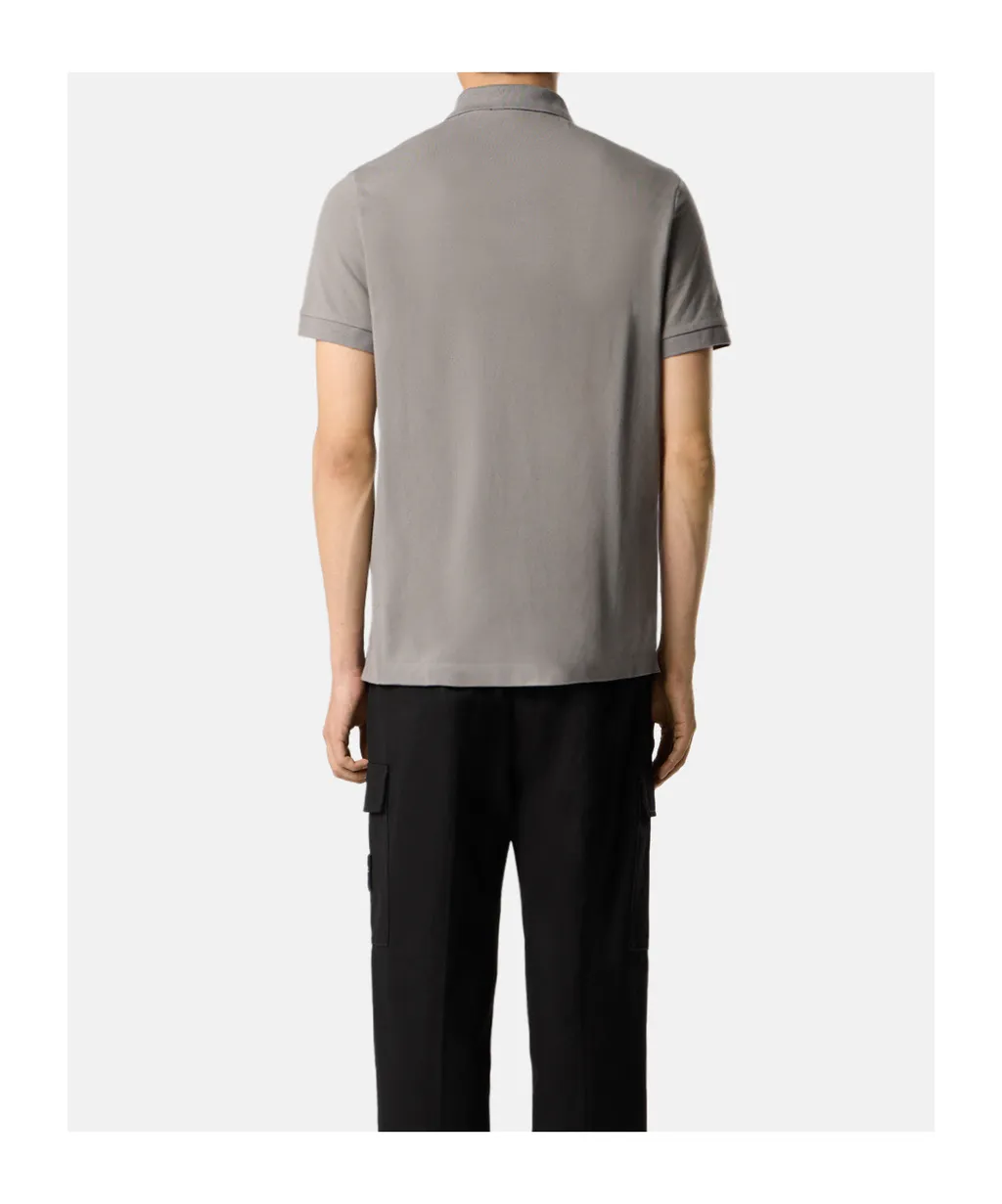 Slim-Fit Short-Sleeve Polo Shirt With Compass Patch