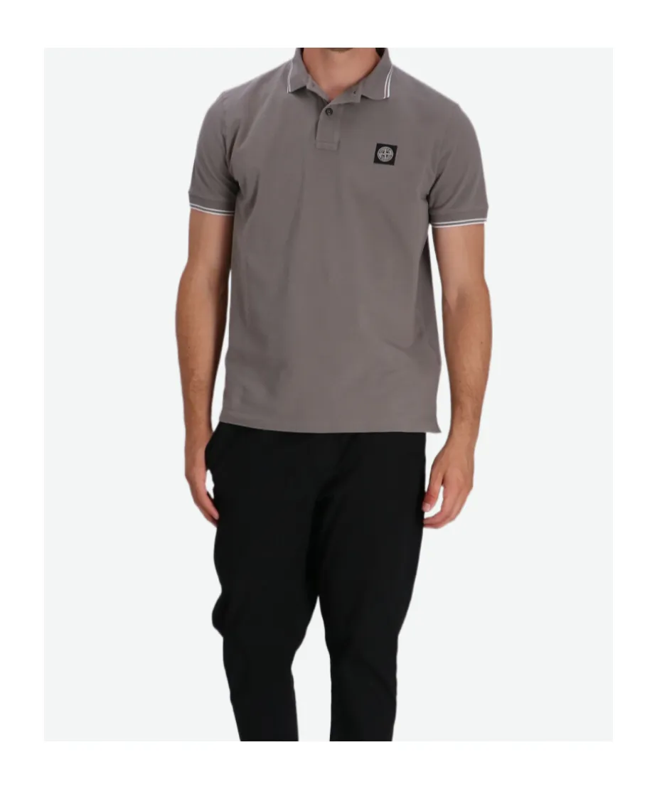 Logo-Patch Cotton Polo Shirt