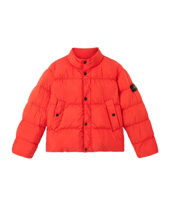 Logo Patch High Neck Puffer Jacket