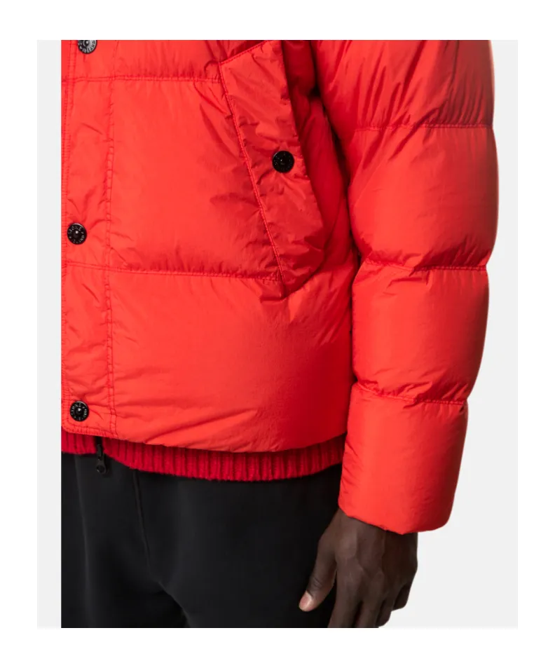 Logo Patch High Neck Puffer Jacket
