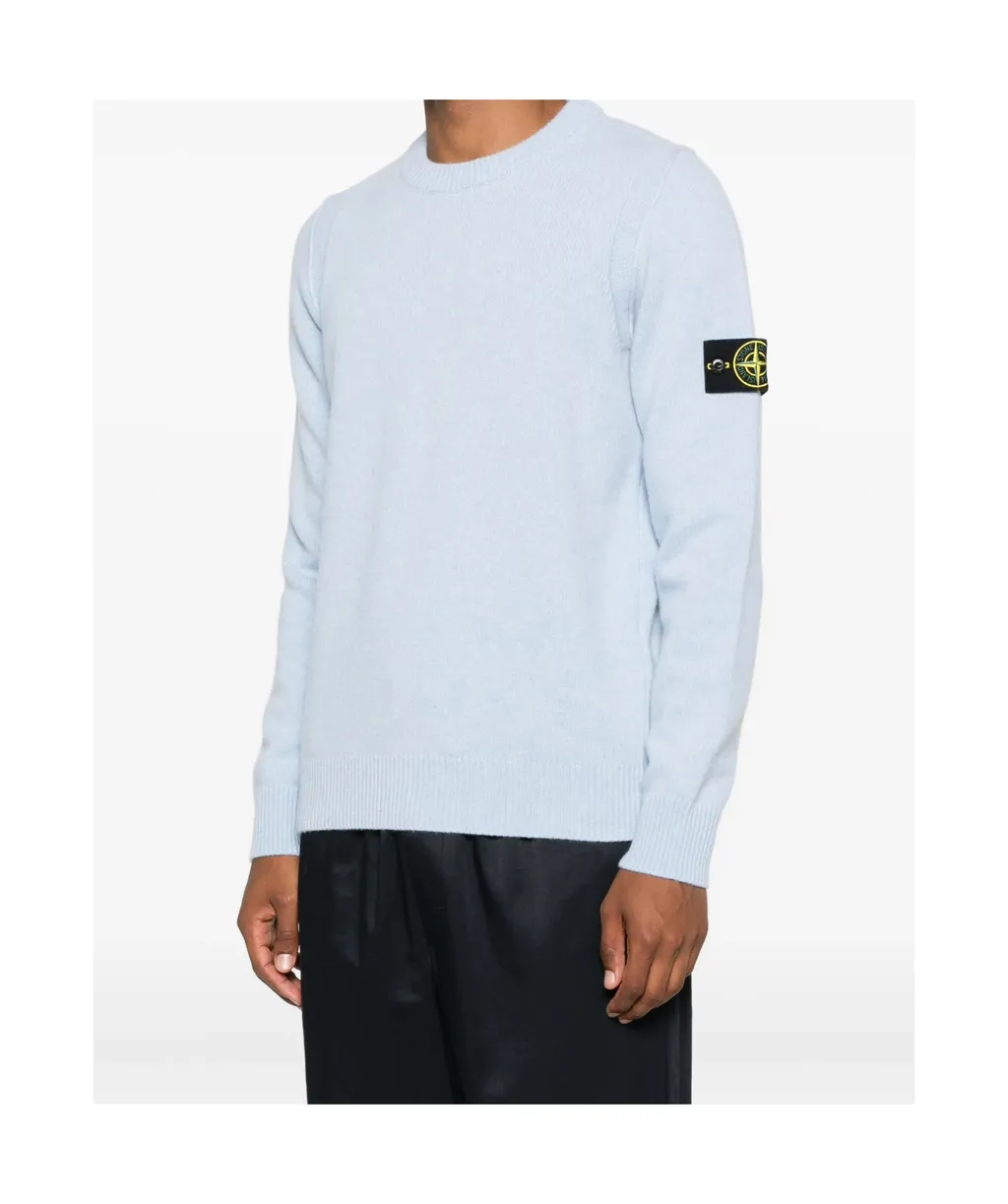 Compass-Motif Wool-Blend Sweater