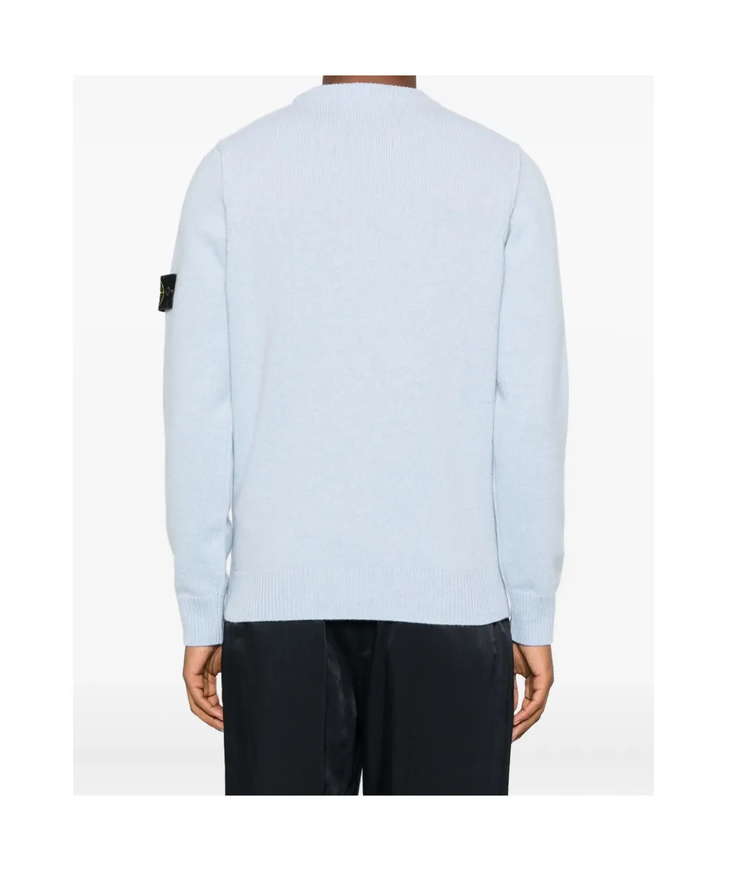 Compass-Motif Wool-Blend Sweater