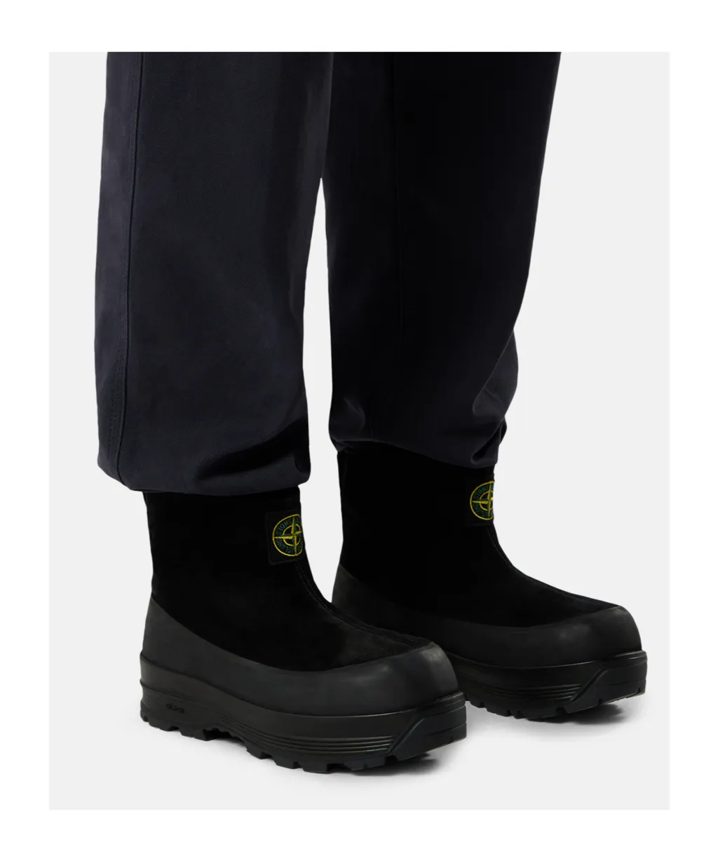 Suede Rubber-Band Boots