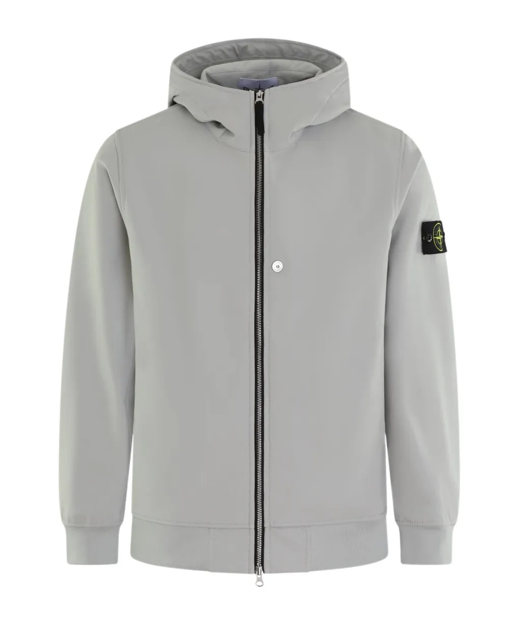 Logo Patch Zip-Up Hooded Jacket