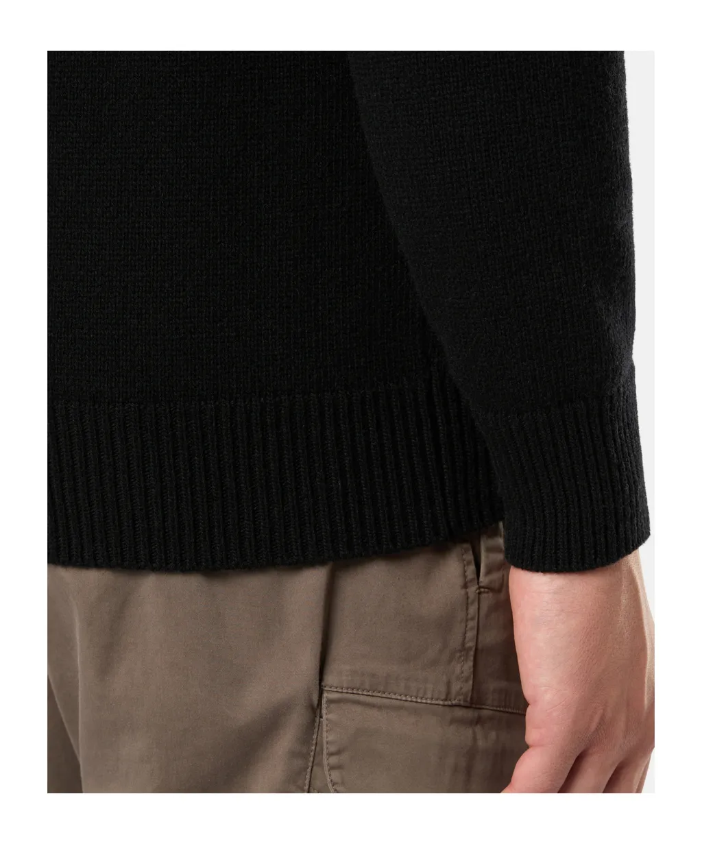 High-Neck Buttoned Cardigan