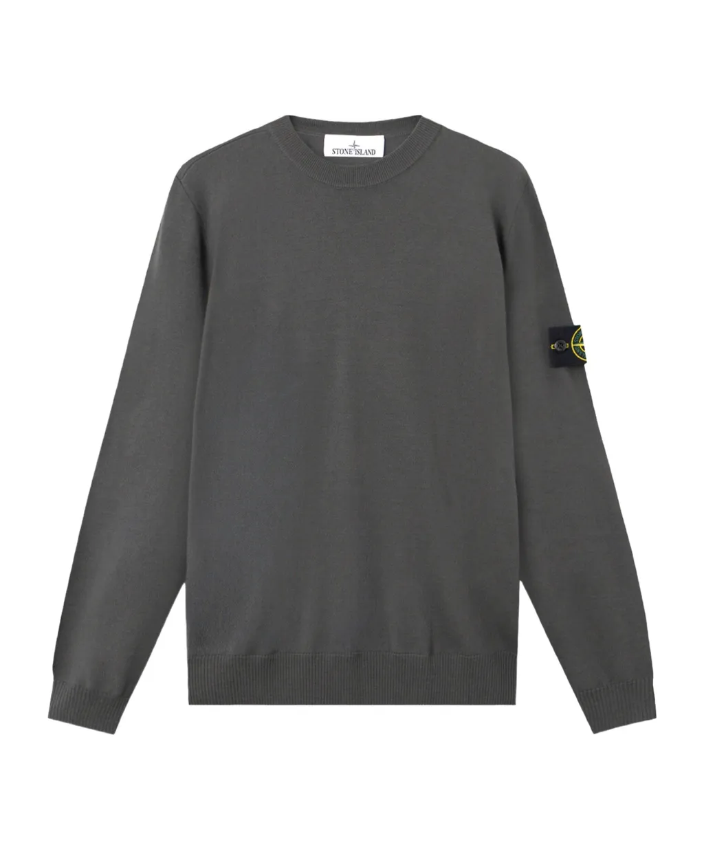 Compass-Badge Crew-Neck Sweater