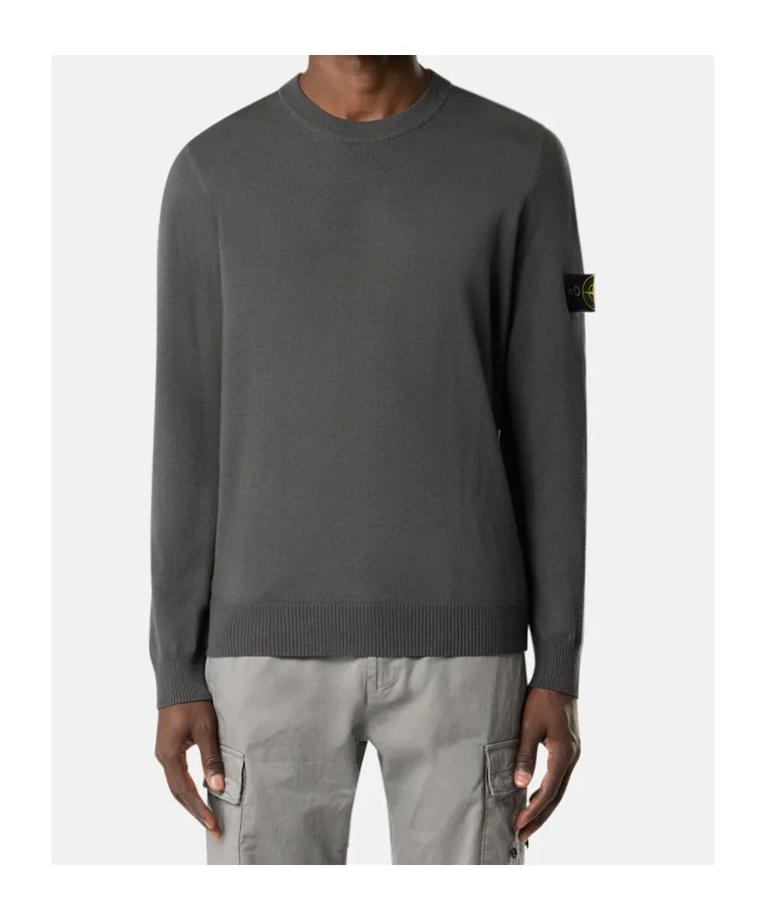 Compass-Badge Crew-Neck Sweater