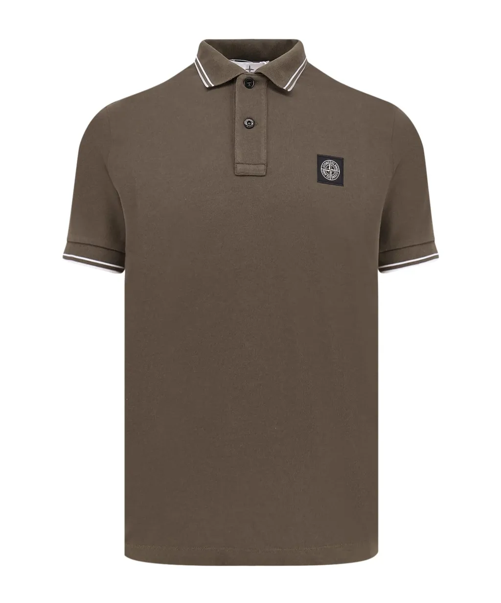 Logo Patch Buttoned Polo Shirt