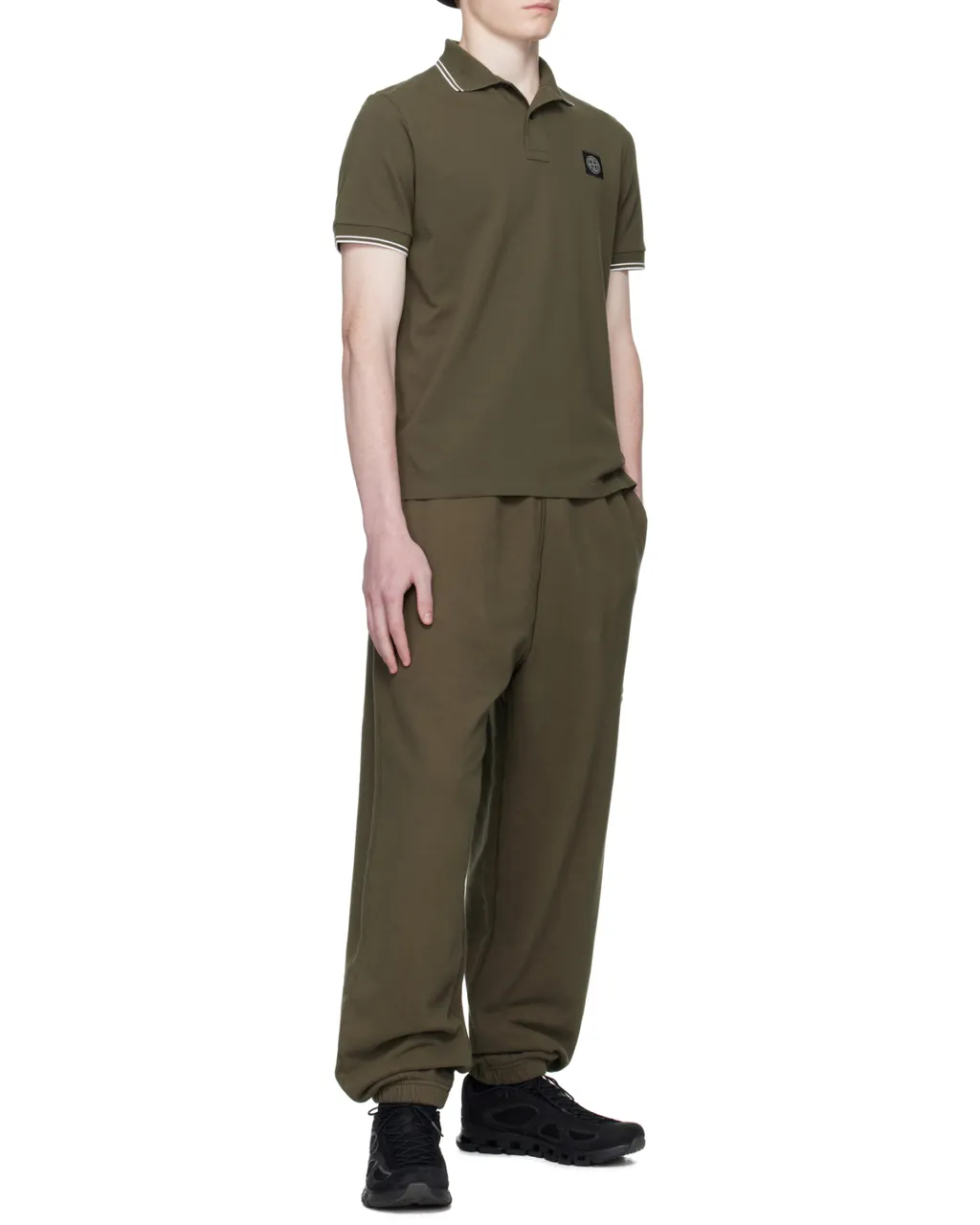 Logo Patch Buttoned Polo Shirt