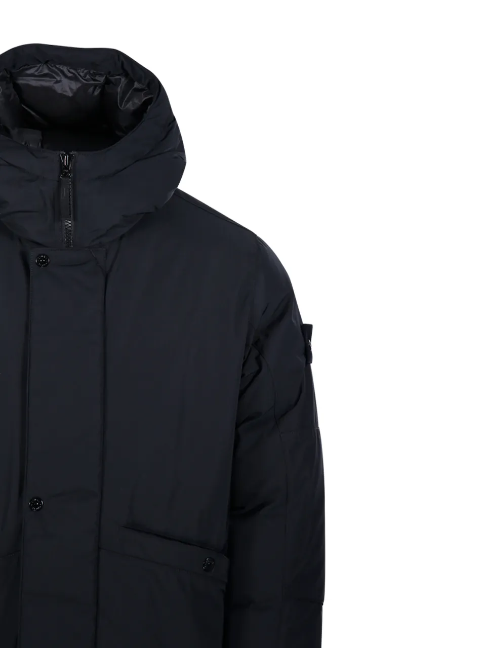 Logo Patch Hooded Jacket