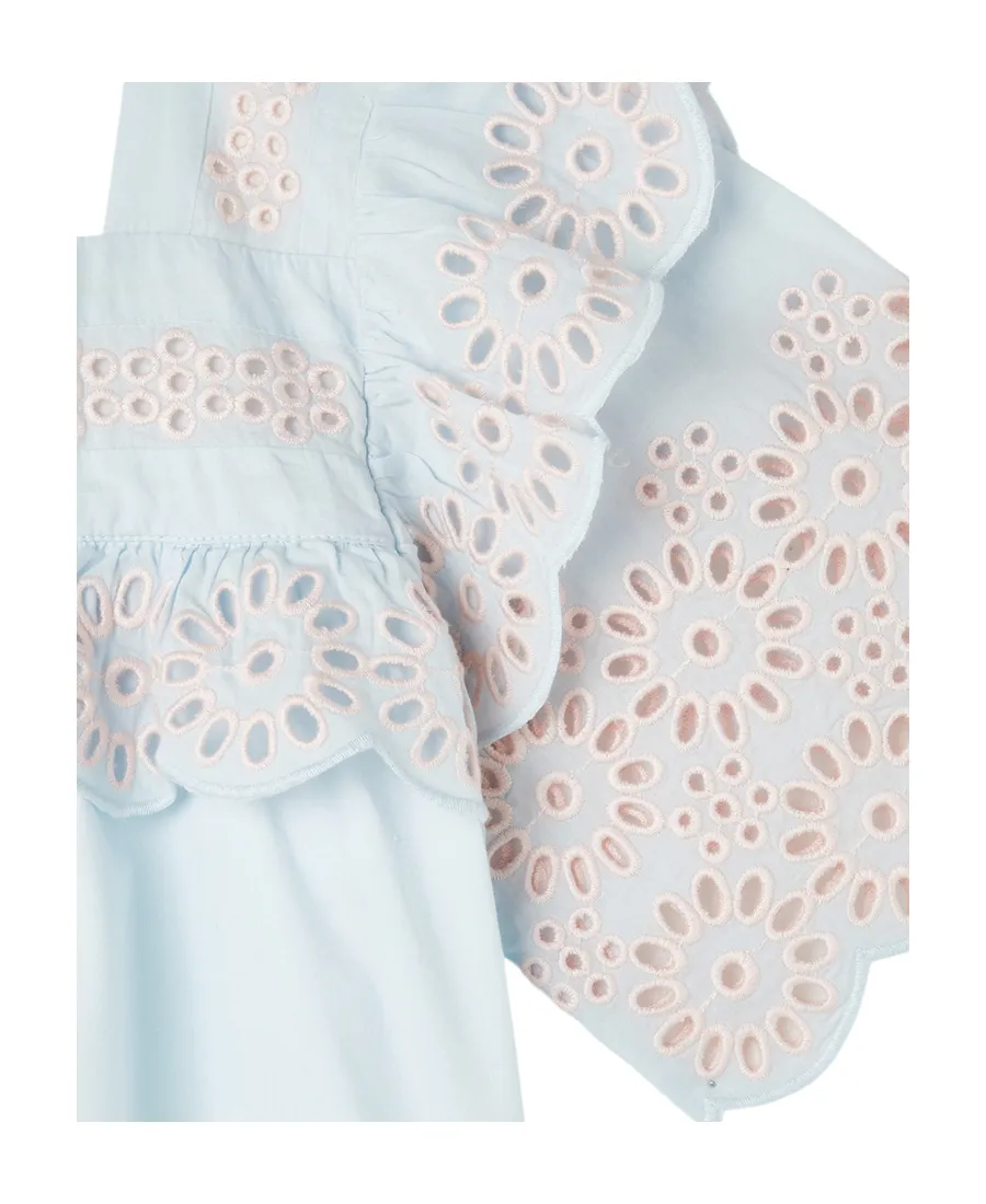 Embroidered Square Neck Top
