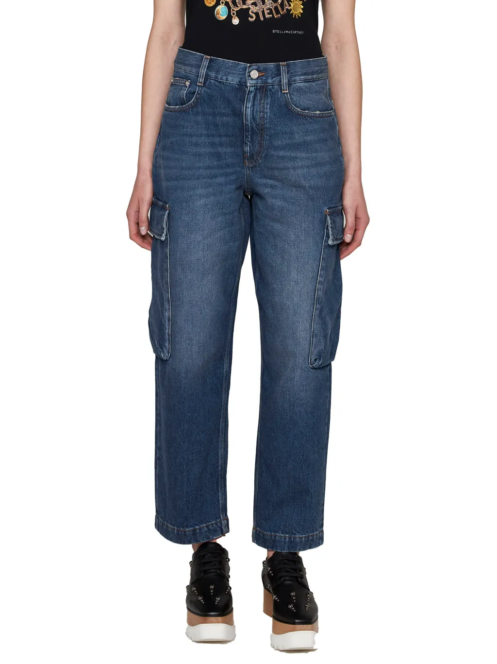 High-Waisted Cropped Leg Jeans