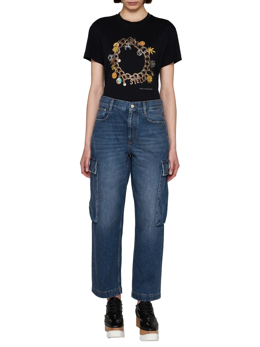 High-Waisted Cropped Leg Jeans
