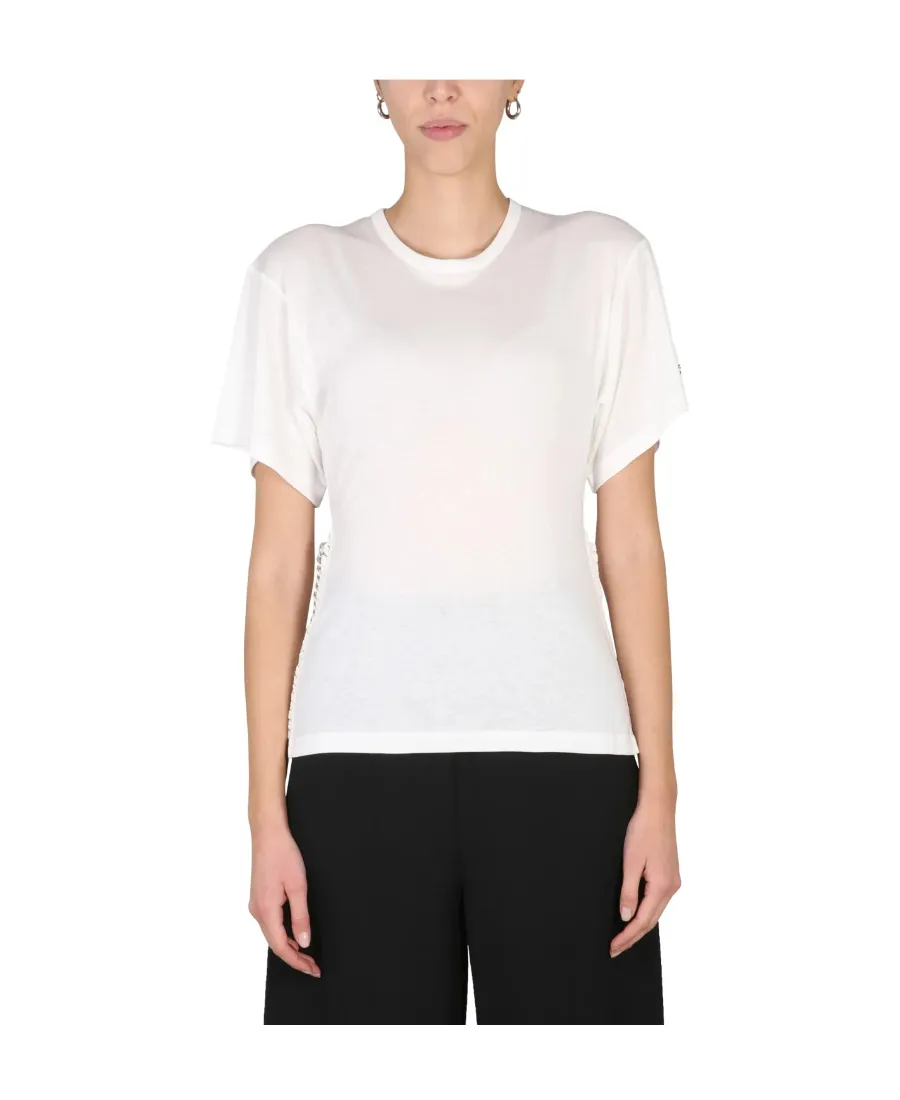 Chain-Detailed Crewneck T-Shirt