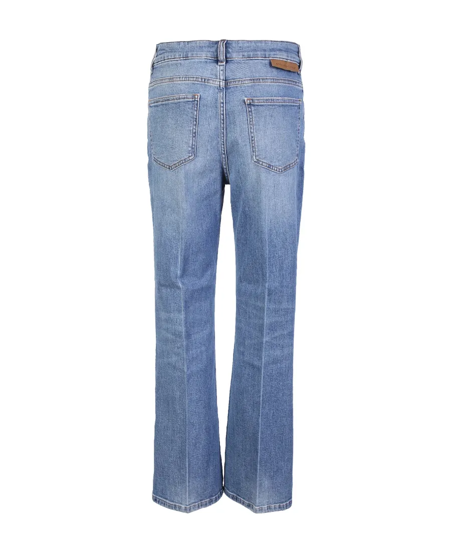 Logo Patch Flared Jeans