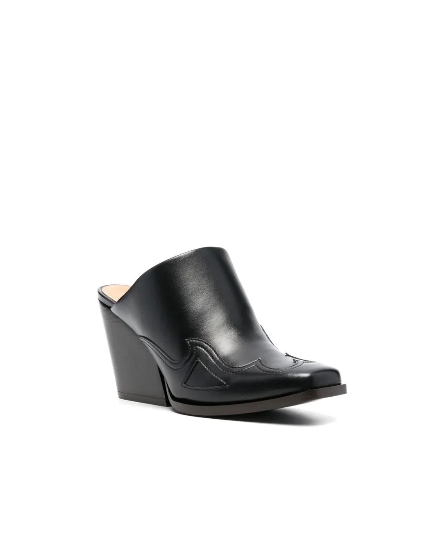 Square-Toe Slip-On Mules